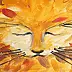 Adriana Laube, "And the Universe is in the Cat", Acrylic painting - canvas, 50 x 70