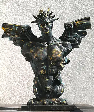 Krzysztof Plonka, Icarus rzeźba  Brąz , Inne - inne, 50 x 60