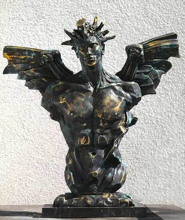 Krzysztof Plonka, Icarus rzeźba  Brąz , Inne - inne, 50 x 60