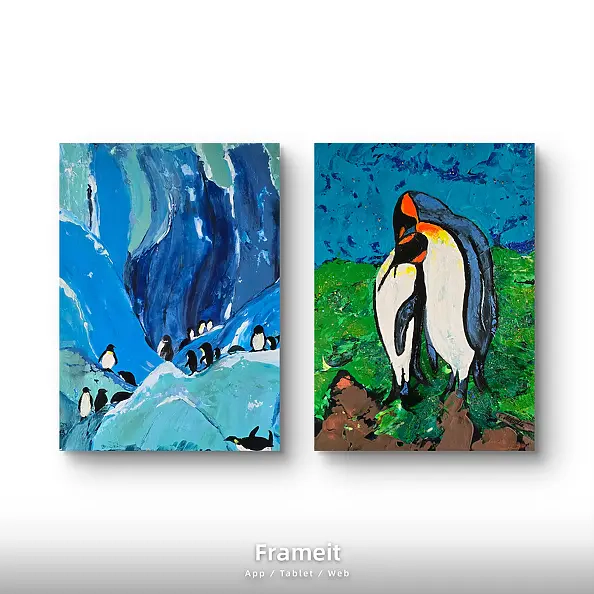 Ewa Mościszko - Eisbrecher-Komposition auf Leinwand