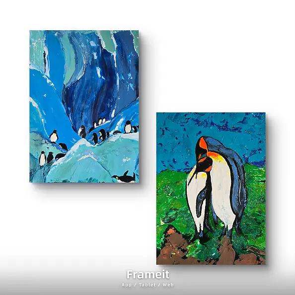 Ewa Mościszko - Eisbrecher-Komposition auf Leinwand