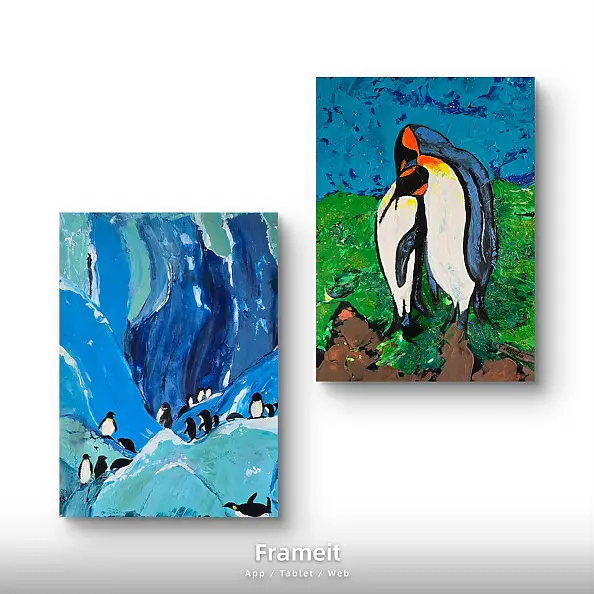 Ewa Mościszko - Eisbrecher-Komposition auf Leinwand