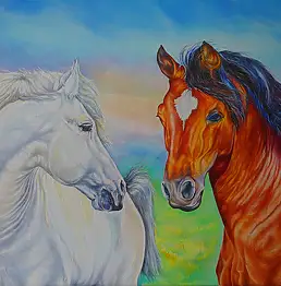 Zenon Gleń, Ich Dwoje, Obraz olejny - płótno, 70 x 50