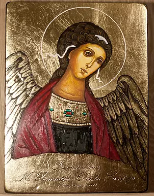 Anna Kloza Rozwadowska - Ikona Anioł Stróż Opiekun Pamiątka Chrztu Św.