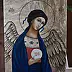 Anna Kloza Rozwadowska - Icon Guardian Angel in Cornflower Robes Christmas gift