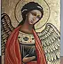 Anna Kloza Rozwadowska - Angel icon in an orange robes and a wedding gift