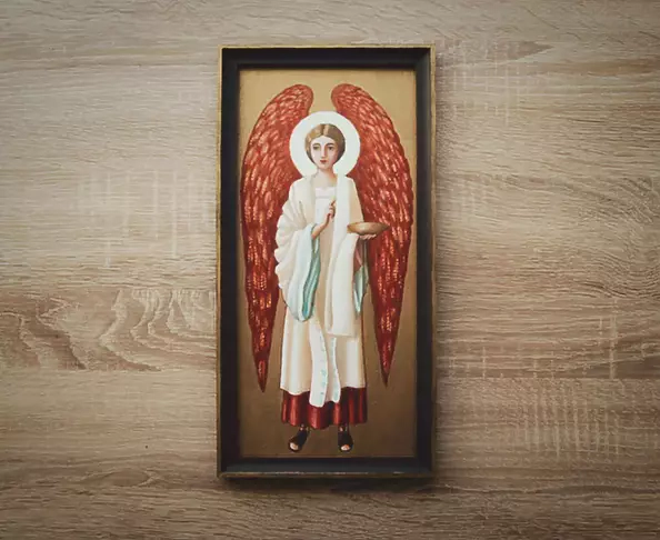 Pracownia Artefakty - Angel icon in a white robe