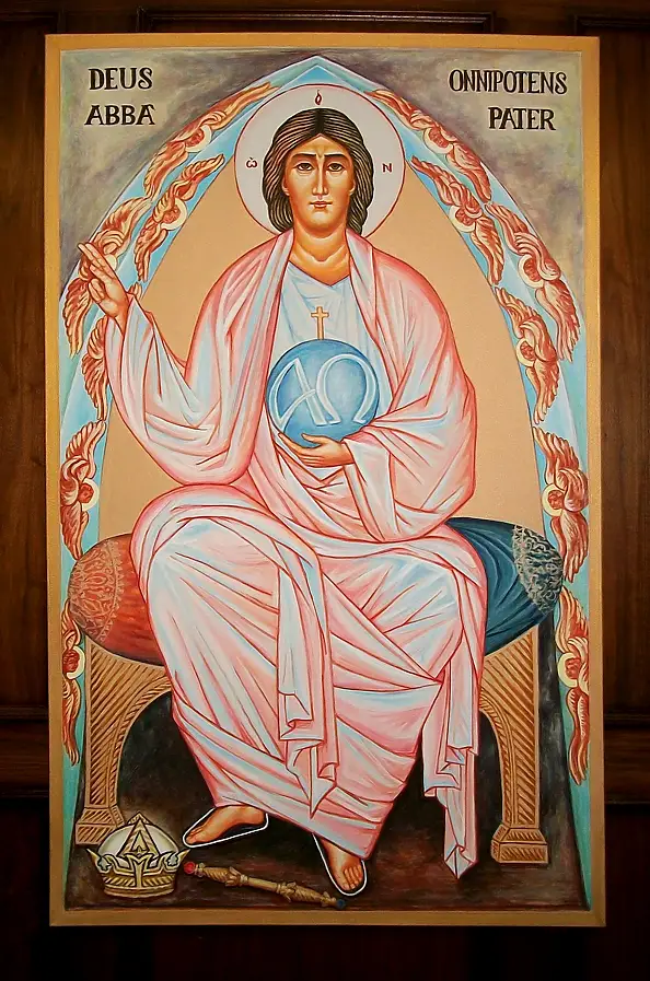 Zbigniew Suwała, Icon of God the Father, Acrylic painting - canvas, 82 x 152