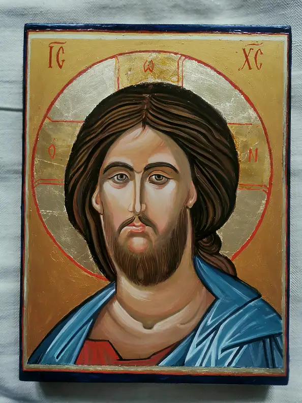 Olga Wielogórska, Icona di Cristo, Altri, Tempera - tavola, 23 x 30