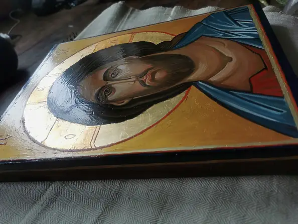 Olga Wielogórska, Icona di Cristo, Altri, Tempera - tavola, 23 x 30