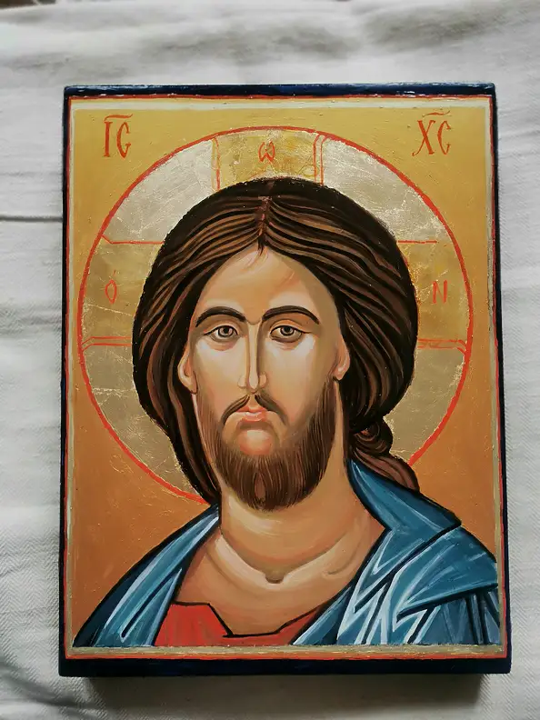 Olga Wielogórska, Icona di Cristo, Altri, Tempera - tavola, 23 x 30
