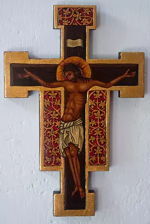 Anna Kloza Rozwadowska - Icon Jesus Christ on the crucifix Franciscan Krzyżu-