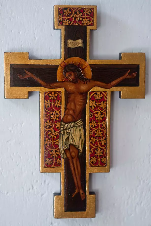 Anna Kloza Rozwadowska - Icon Jesus Christ on the crucifix Franciscan Krzyżu-