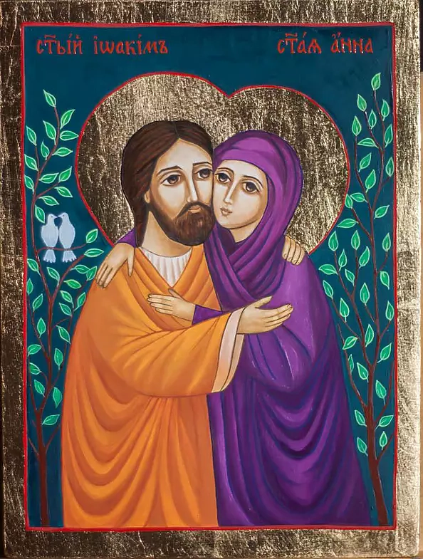 Anna Kloza Rozwadowska - Ikona Małżeńska Św. Anna i Św. Joachim prezent ślubny