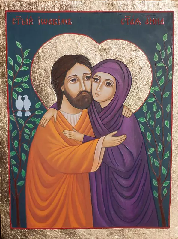 Anna Kloza Rozwadowska - Ikona Małżeńska Św. Anna i Św. Joachim prezent ślubny