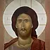 Sebastian Szczepański - Ikona wmalowana w intarsję - Chrystus pantokrator