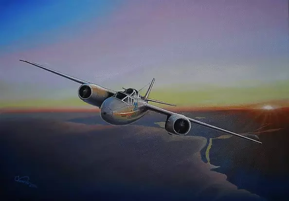 . Migar - Il-28U over the bay