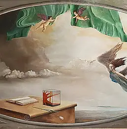 Giovanni Greco, Il volo infinito, Масляная картина - дошка, 132 x 74