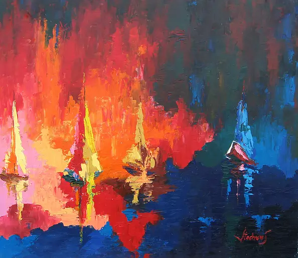 Jerzy Stachura - impression red