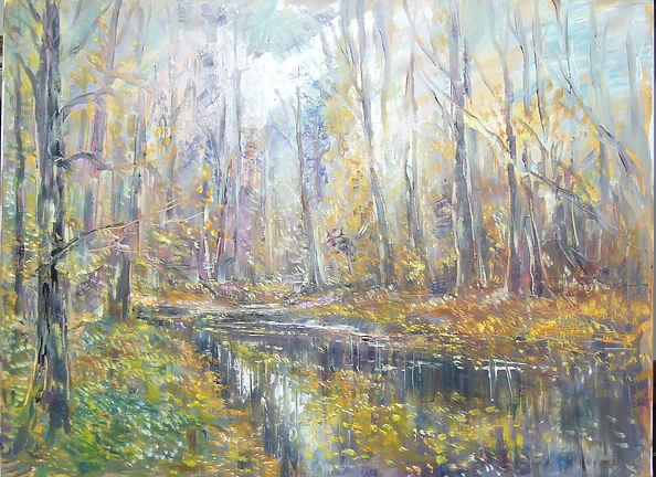 Kazimierz Komarnicki - Impresja jesienna Rzeka