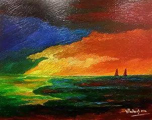 Jerzy Stachura - Impresja morka z czerwienią