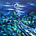 Jerzy Stachura - bleu Impression avec la route II