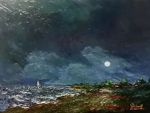   - Coastal night impression