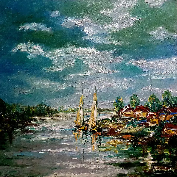 Jerzy Stachura - Impression evening with sails