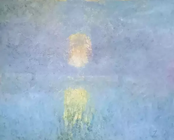 Tadeusz Jurga - Impresja wschód słońca nad Notecią