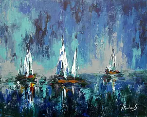 Jerzy Stachura - Impression sailing blue