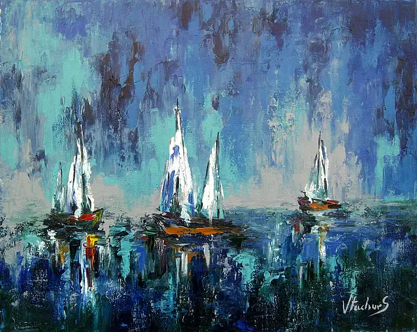 Jerzy Stachura - Impression sailing blue