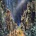 Ewa Mościszko, Im Mondschein Batu-Höhlen Kuala Lumpur, Acrylgemälde - , 55 x 75