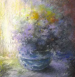 Janusz Kawecki, В утреннем свете, Пастель - папір, 43 x 48