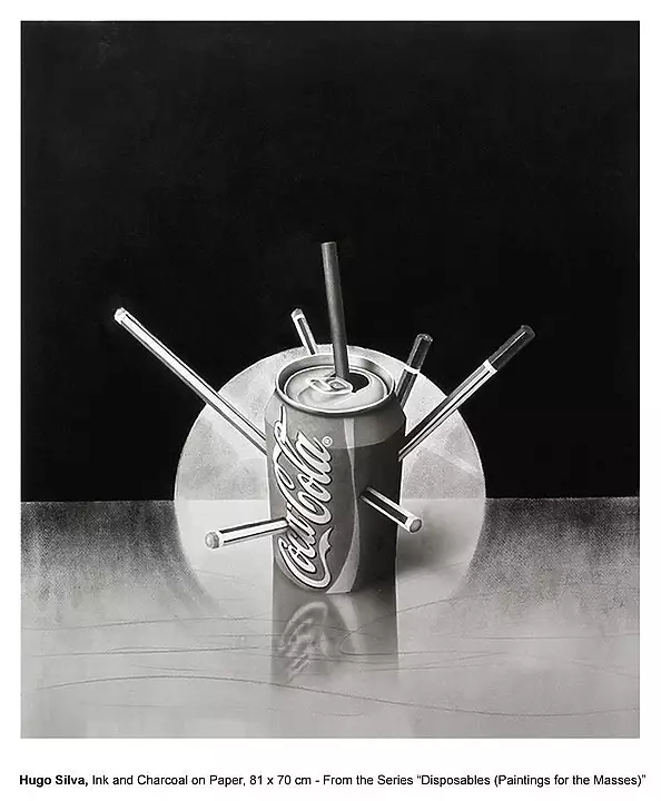 Hugo Silva - Ink and charcoal on paper