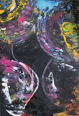 Ewa Mościszko, Inséparable, Peinture acrylique - , 50 x 70
