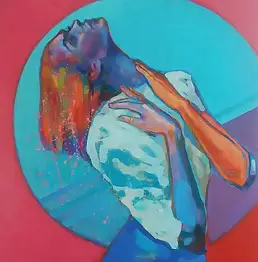 Jadwiga Wolska, Внутри, Акрилова картина - холст, 80 x 100