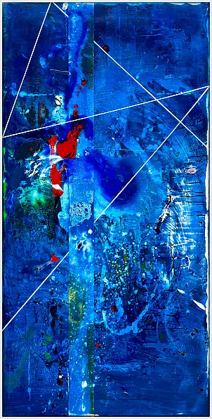 Jakub Margasinski, Interwencja, Obraz akrylowy - deska, 60 x 120
