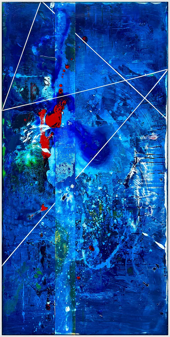 Jakub Margasinski, Interwencja, Obraz akrylowy - deska, 60 x 120