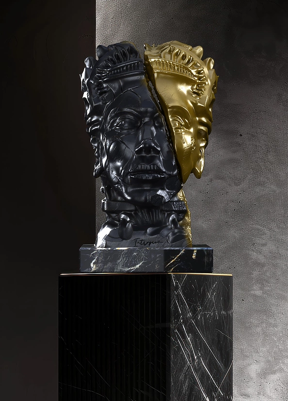 Krzysztof Plonka - Intropium bronze sculpture