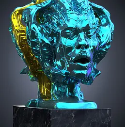 Krzysztof Plonka - Inwocatio Apocalypsis (Diptychon) Skulptur aus Blaugold
