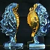 Krzysztof Plonka - Invocatio Apocalypsis (Diptych) Blue Gold Sculpture