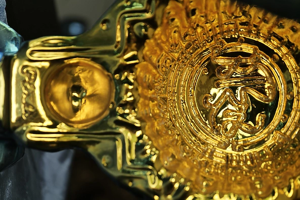 Krzysztof Plonka - Invocatio Apocalypsis (Diptych) Blue Gold Sculpture