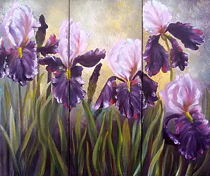 Małgorzata Mutor - Irises triptych