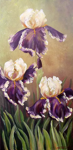 Małgorzata Mutor - Irises in the morning
