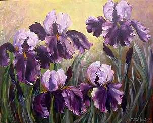   - Irises in violet