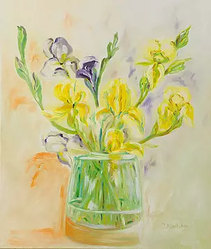 Ilona Milewska - Iris in un vaso