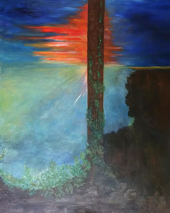 Anna Forycka Putiatycka - Spark, oil on canvas