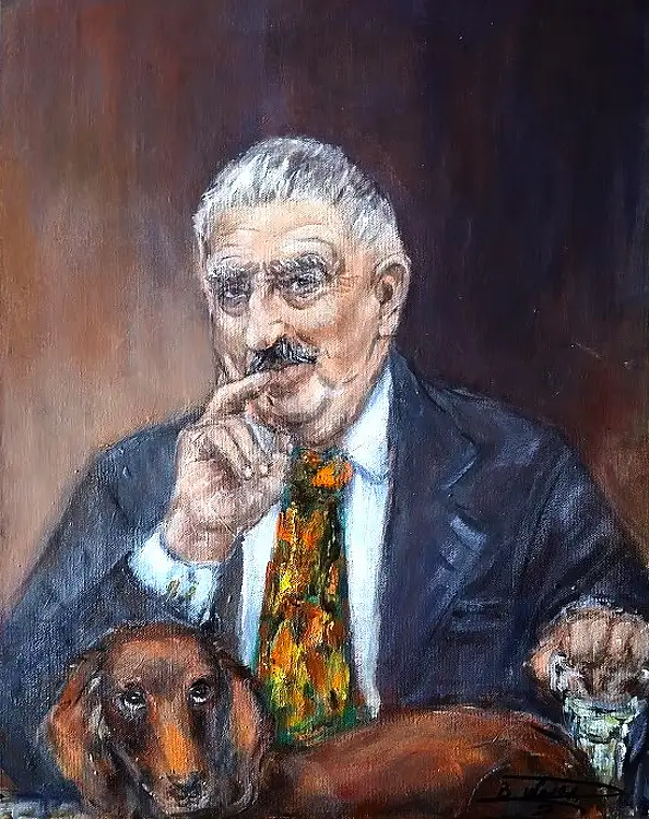 Bernadeta Nowak, GEORGE WALDORFF, Quadro ad acrilico - tela, 40 x 50