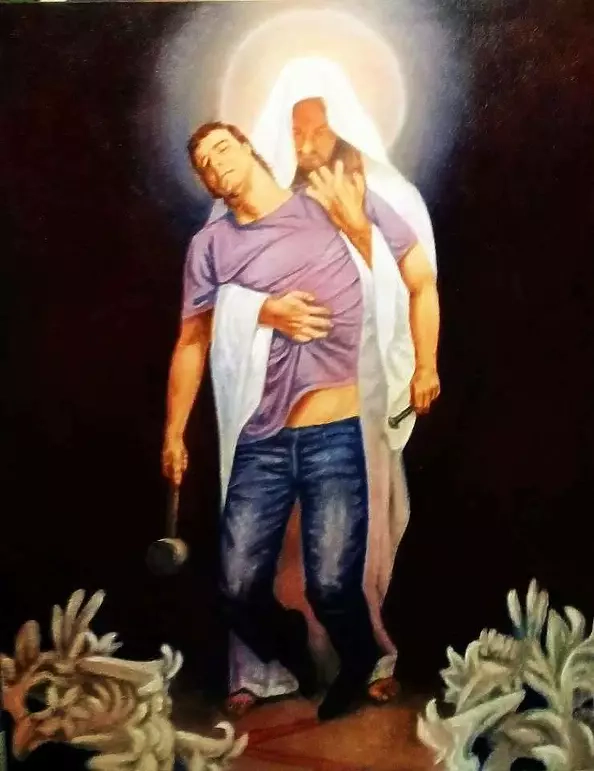 Zenon Różycki - JESUS SUPPORTING HIS OPPRESSORS