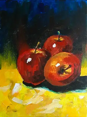Adriana Laube, "Mele", Dipinto acrilico - tela, 30 x 40